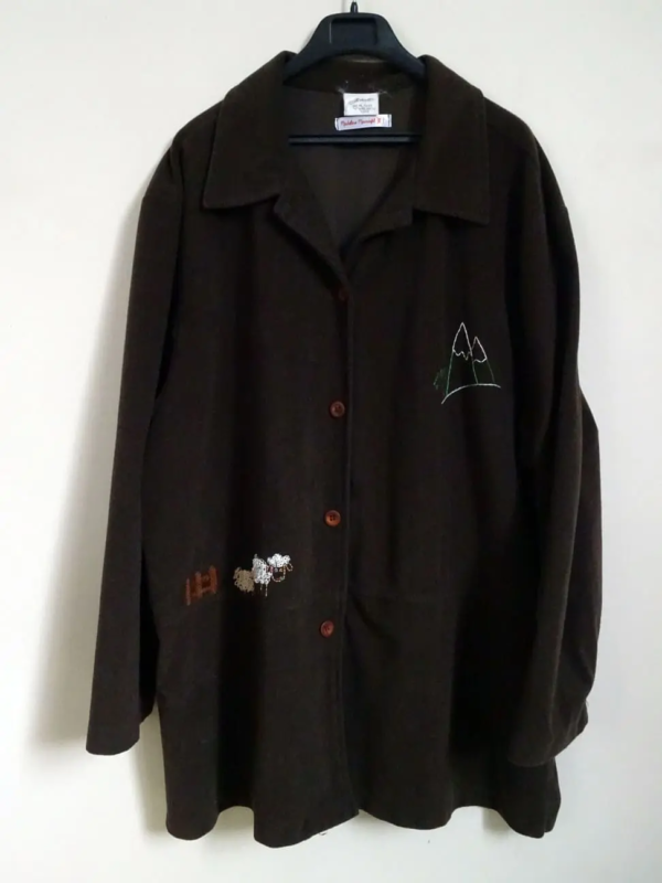 Sur-chemise Marron hiver montagne mouton cadeau