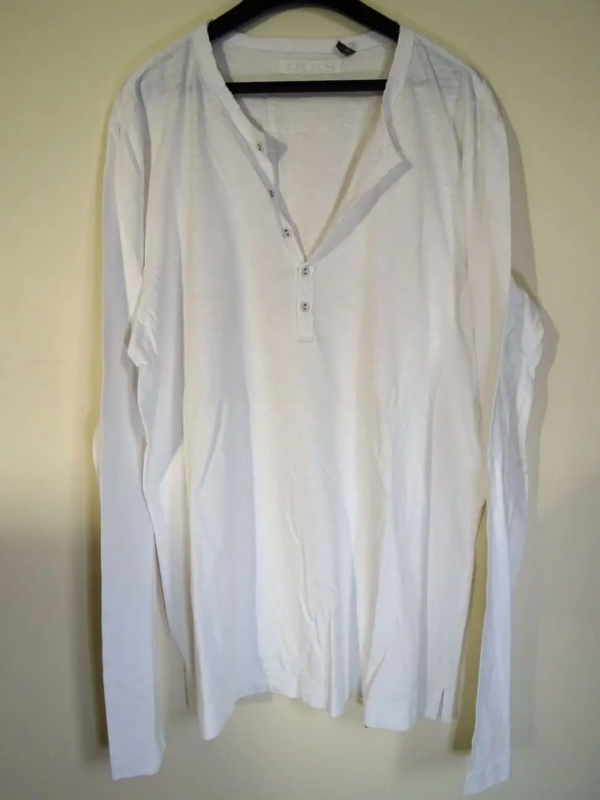 T-shirt manches longues blanc Homme Seconde main