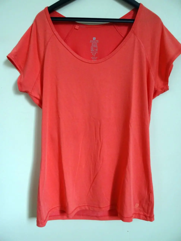 T-Shirt Rose Saumon Domyos Seconde Main