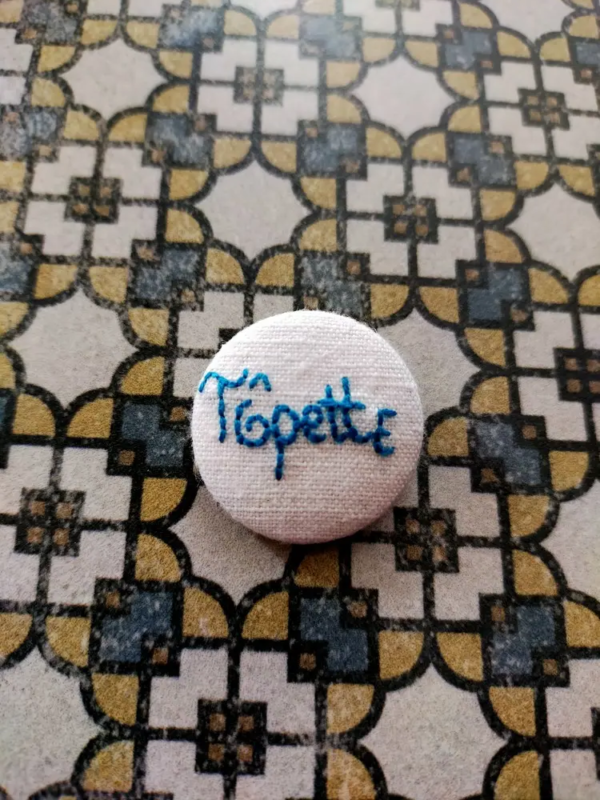 Topette Badge brodé expression désuète 2