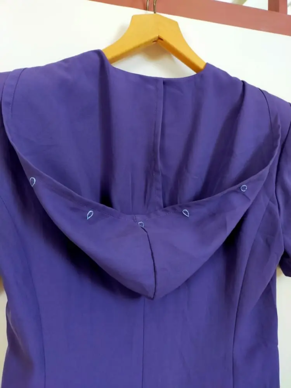 Blazer violet au fil des saisons vintage seconde main broderie main original 12