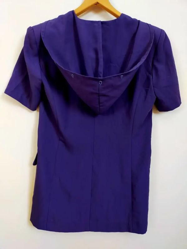Blazer violet au fil des saisons vintage seconde main broderie main original 9