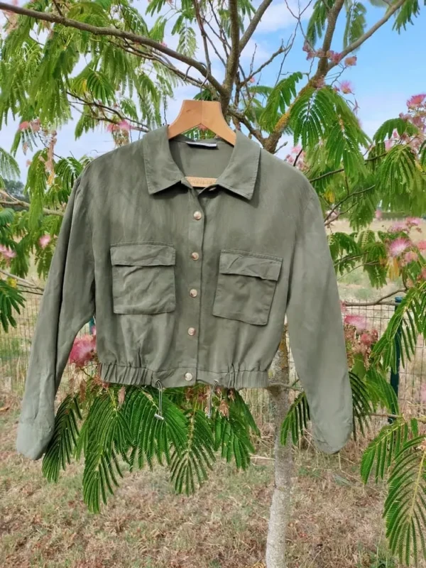 Veste Kaki Bombers Originale Caméléon Broderie Main Artisanale Slow Fashion 14