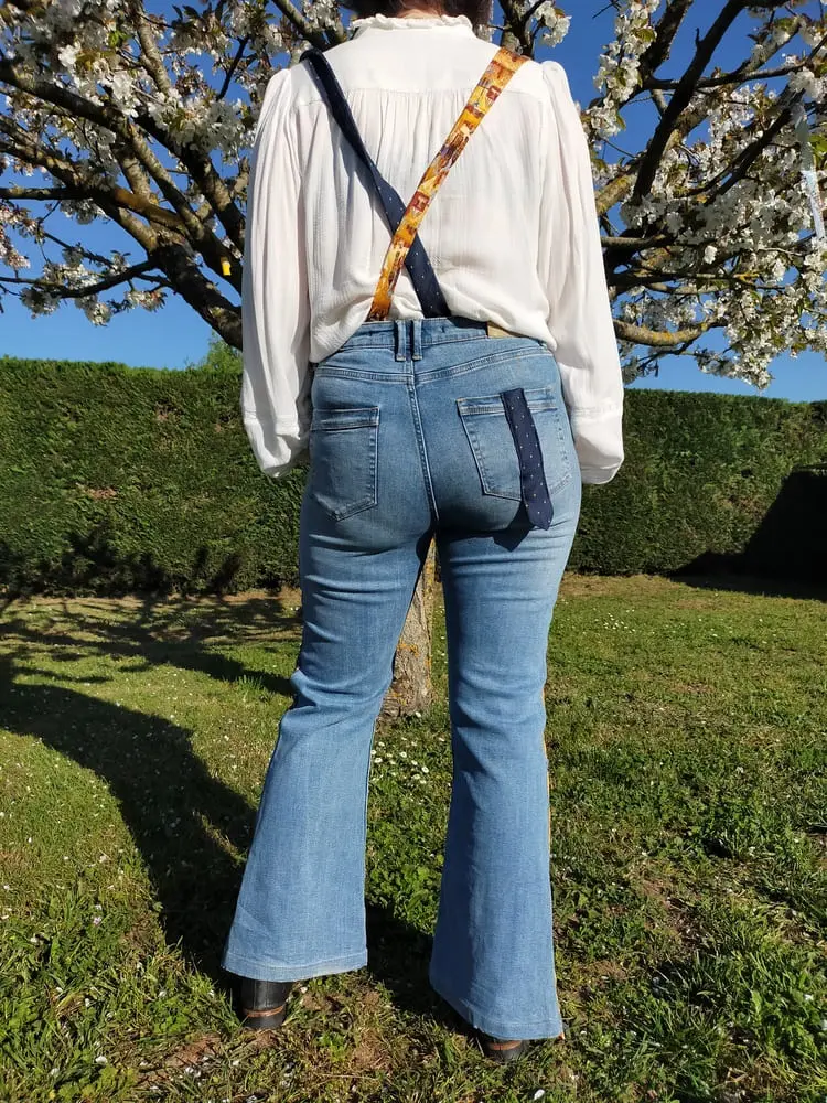 Jean à cravate Dos upcycling