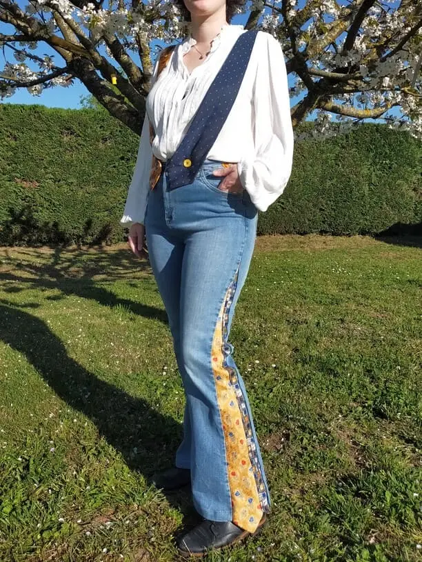 Jean a cravates Face upcycling